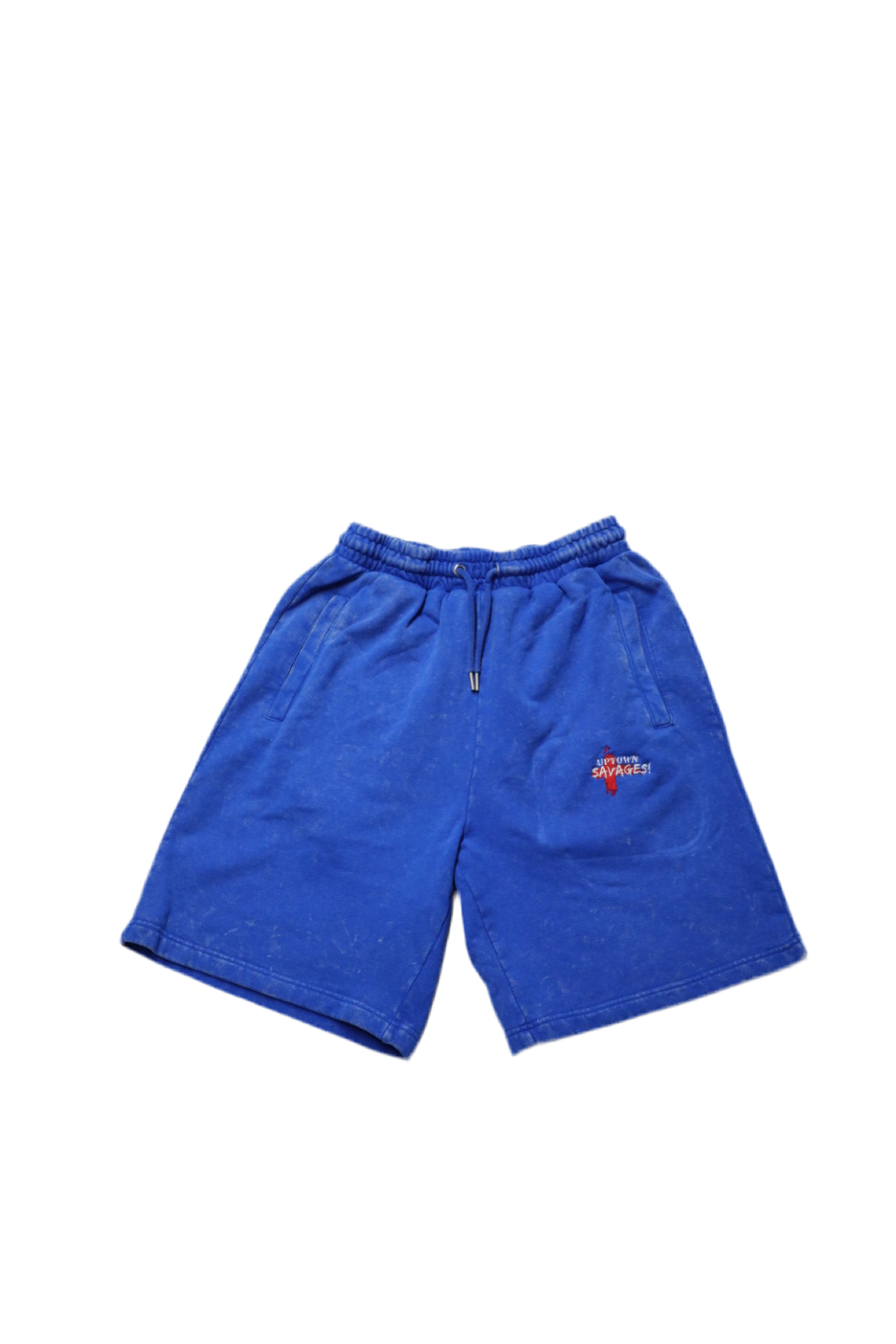 Uptown savages red/white logo on shorts suit blue