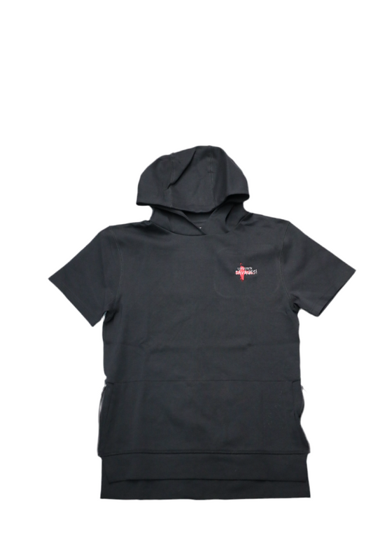 Men’s hoodie short sleeve red/white logo