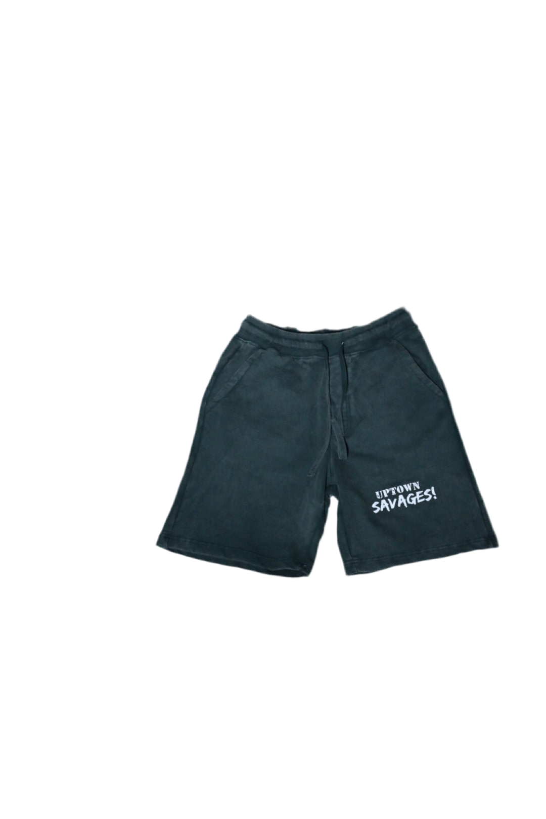 UPTOWN SAVAGES letters on black wash over size suit