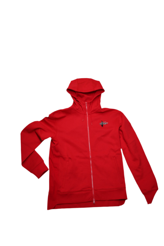 Uptown savages Blk/white logo red fleece suit