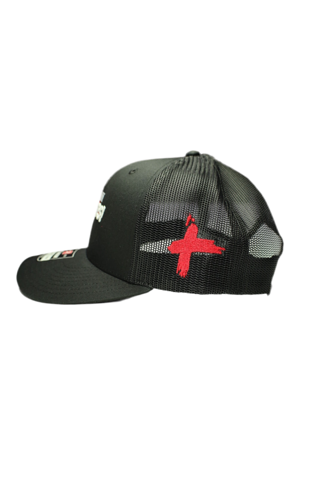Uptown savages red/white logo on black trucker hat