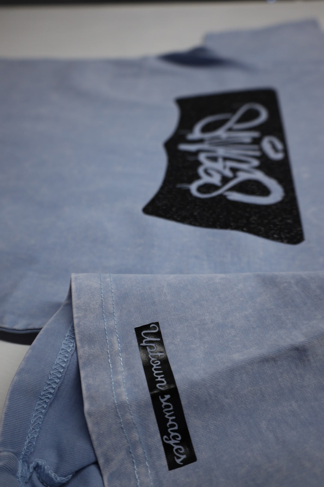 Baby blue washes oversized washed