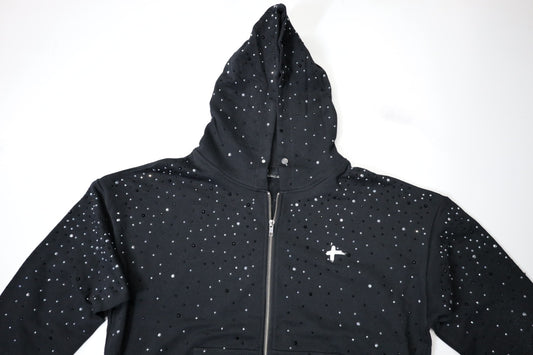 Logo rhinestone hoodie