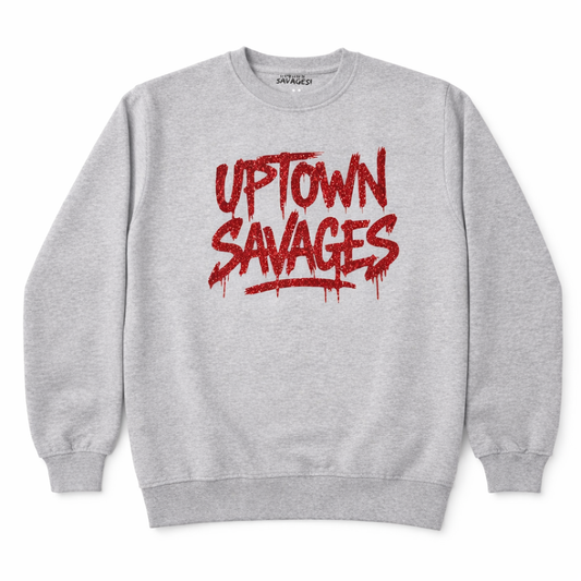 UPTOWN SAVAGES red GRAFFITI