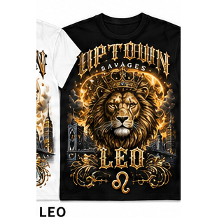 UPTOWN SAVAGES Leo black T-shirt