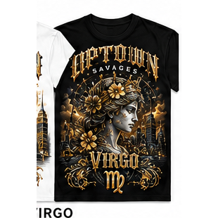 UPTOWN SAVAGES Virgo black T-shirt