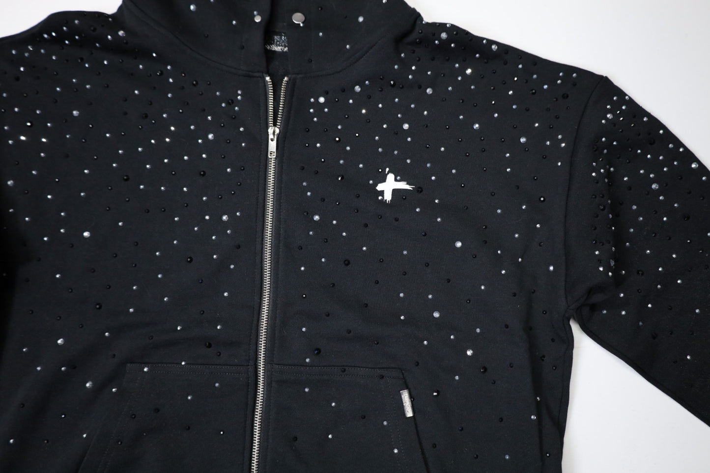 Logo rhinestone hoodie