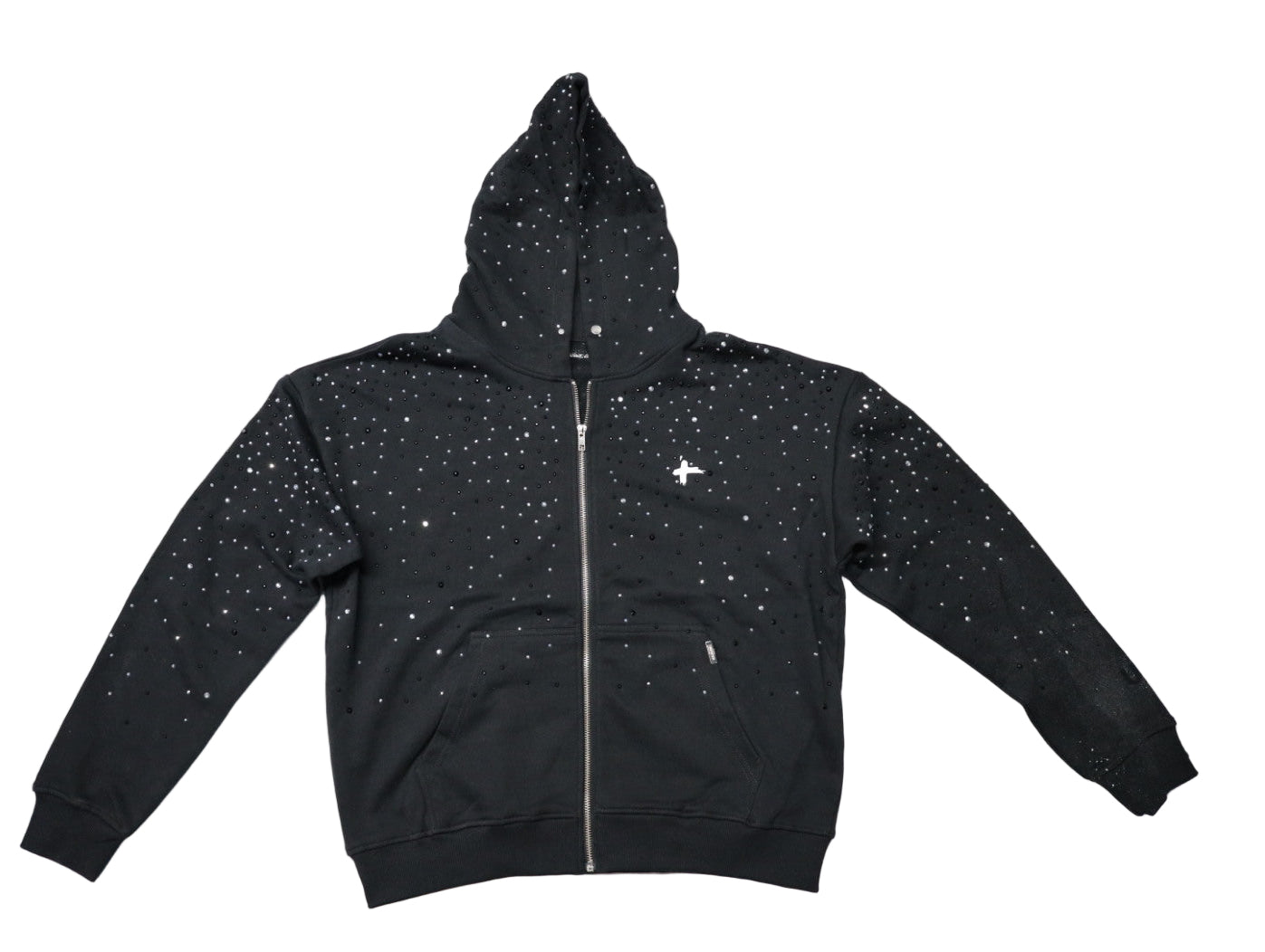 Logo rhinestone hoodie