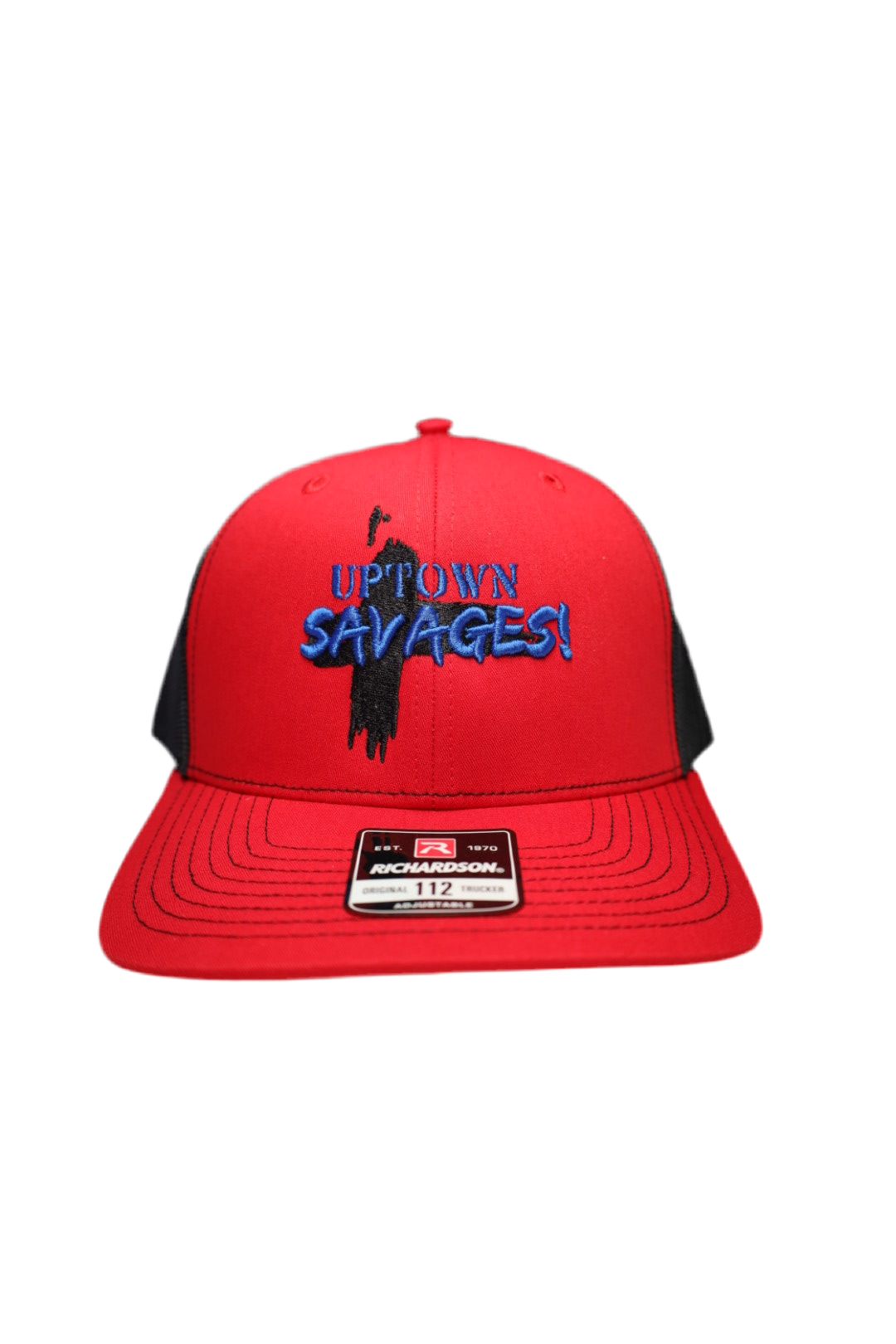 Uptown savages logo black/blue trucker hat