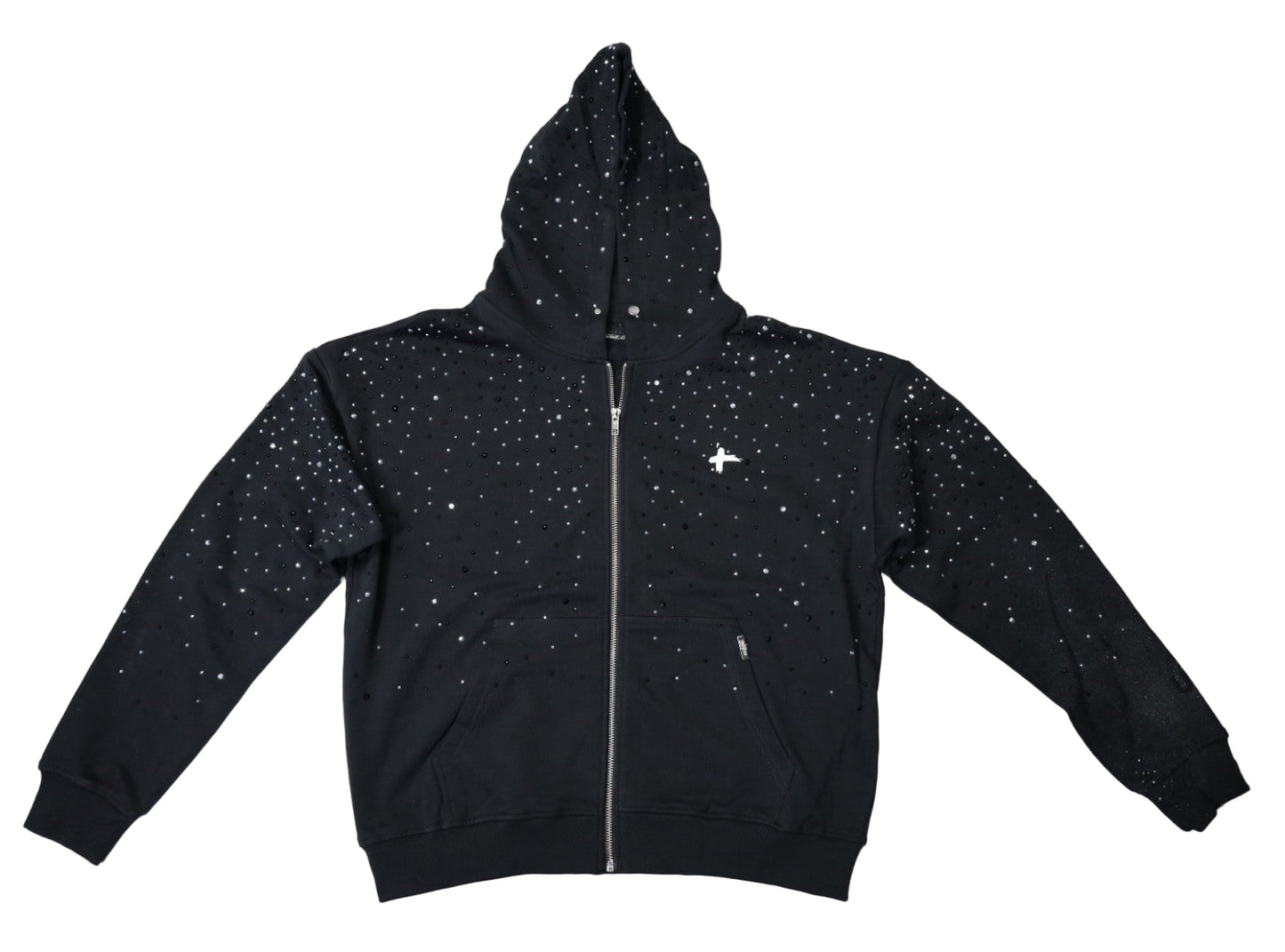 Logo rhinestone hoodie