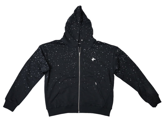Logo rhinestone hoodie