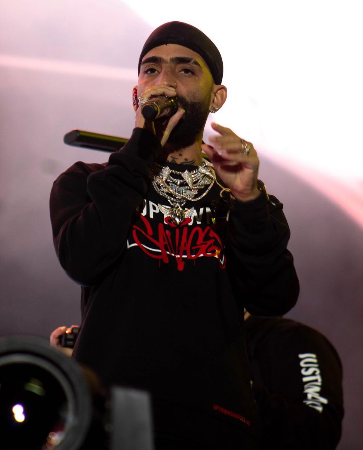 Box U.S fleece side zip crew neck sweater