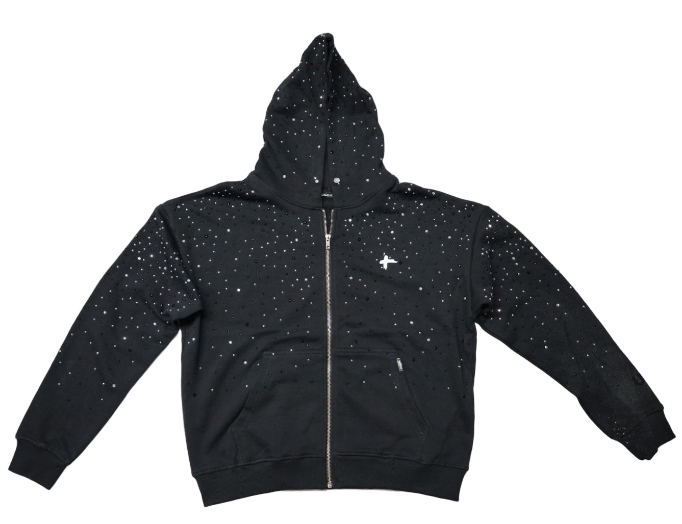 Logo rhinestone hoodie