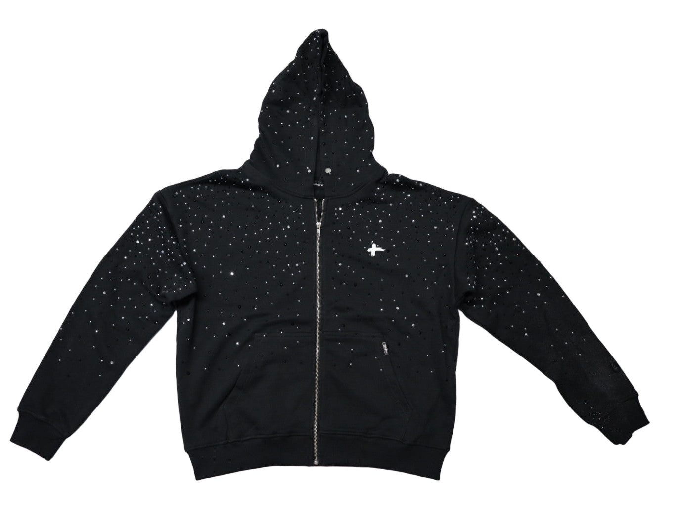 Logo rhinestone hoodie