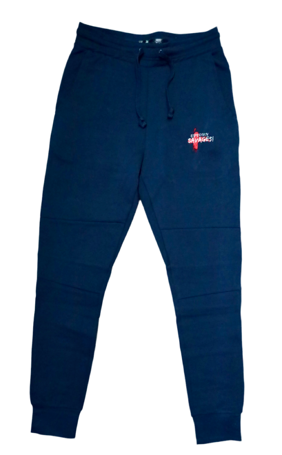 Men’s red/white logo black fleece jogger