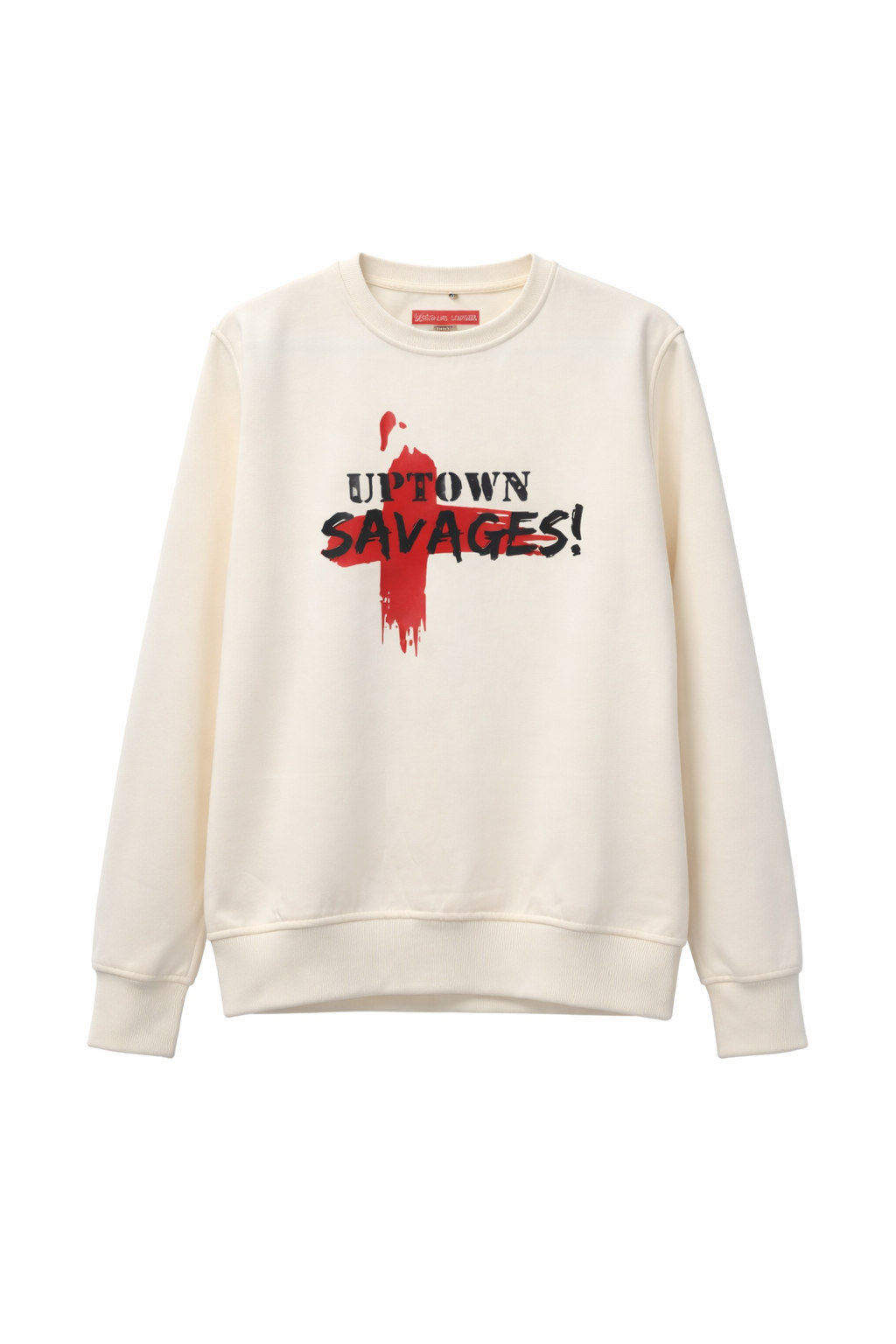 Uptown Savages logo cream suit