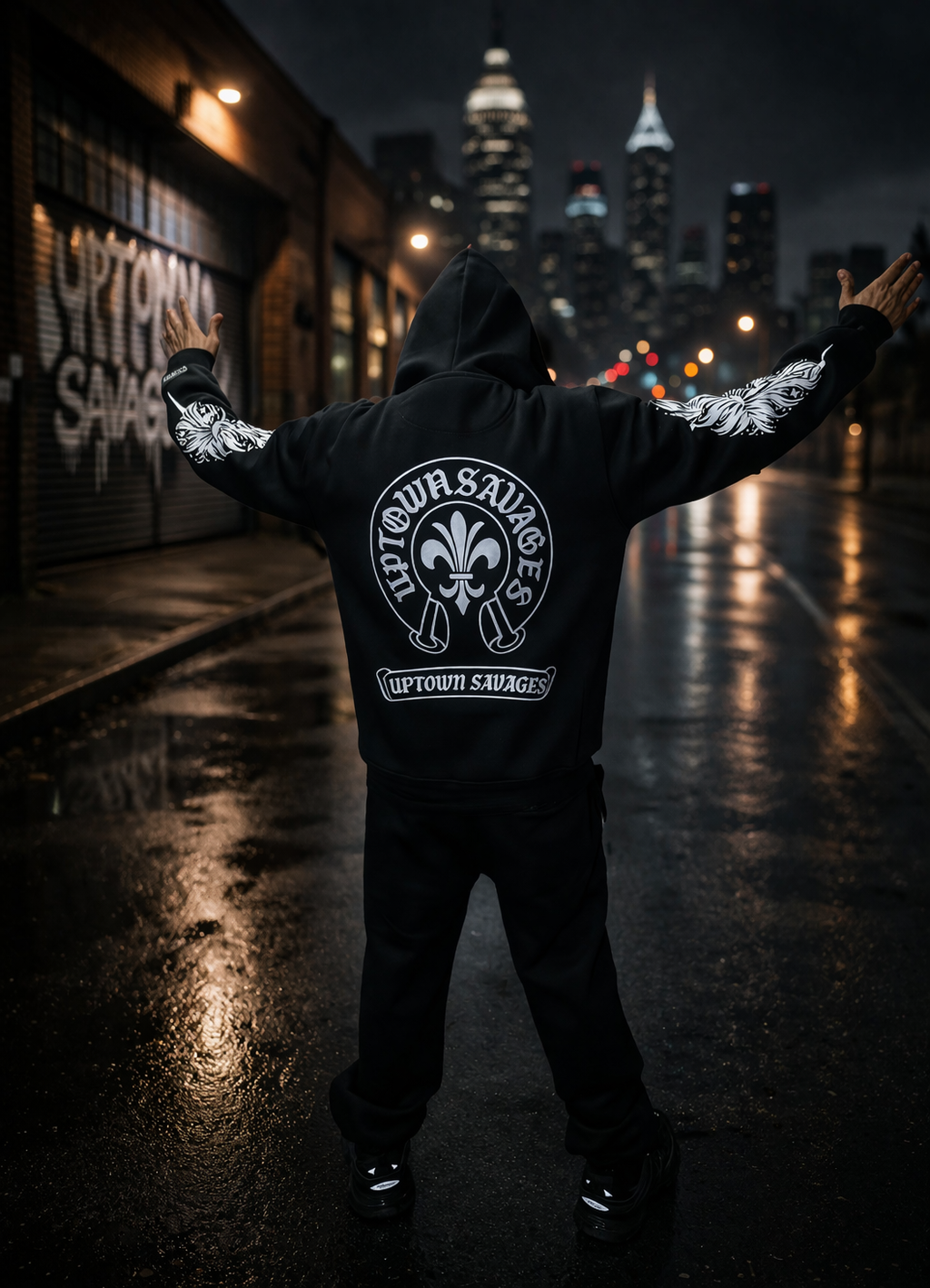 U.S white glitter horse shoe suit