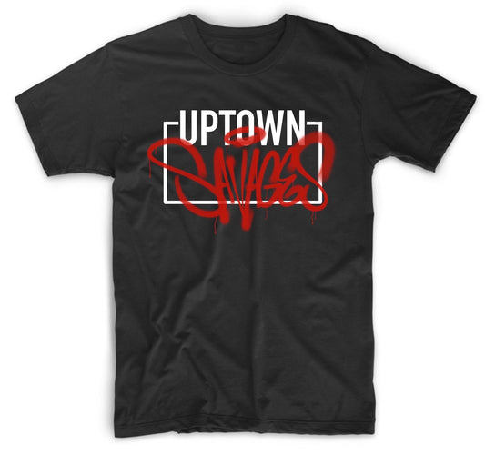 uptown savages Red an white box logo