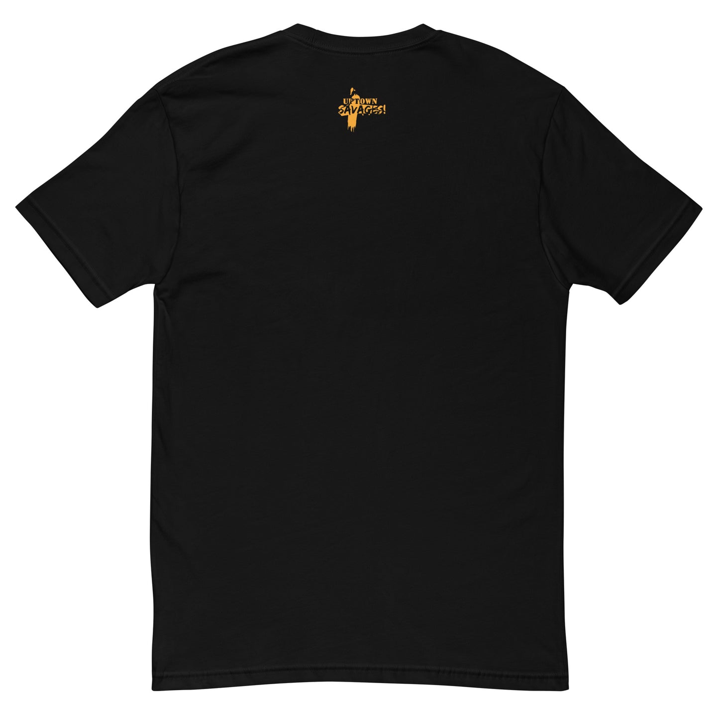 Uptown savages orange transfer logo on black