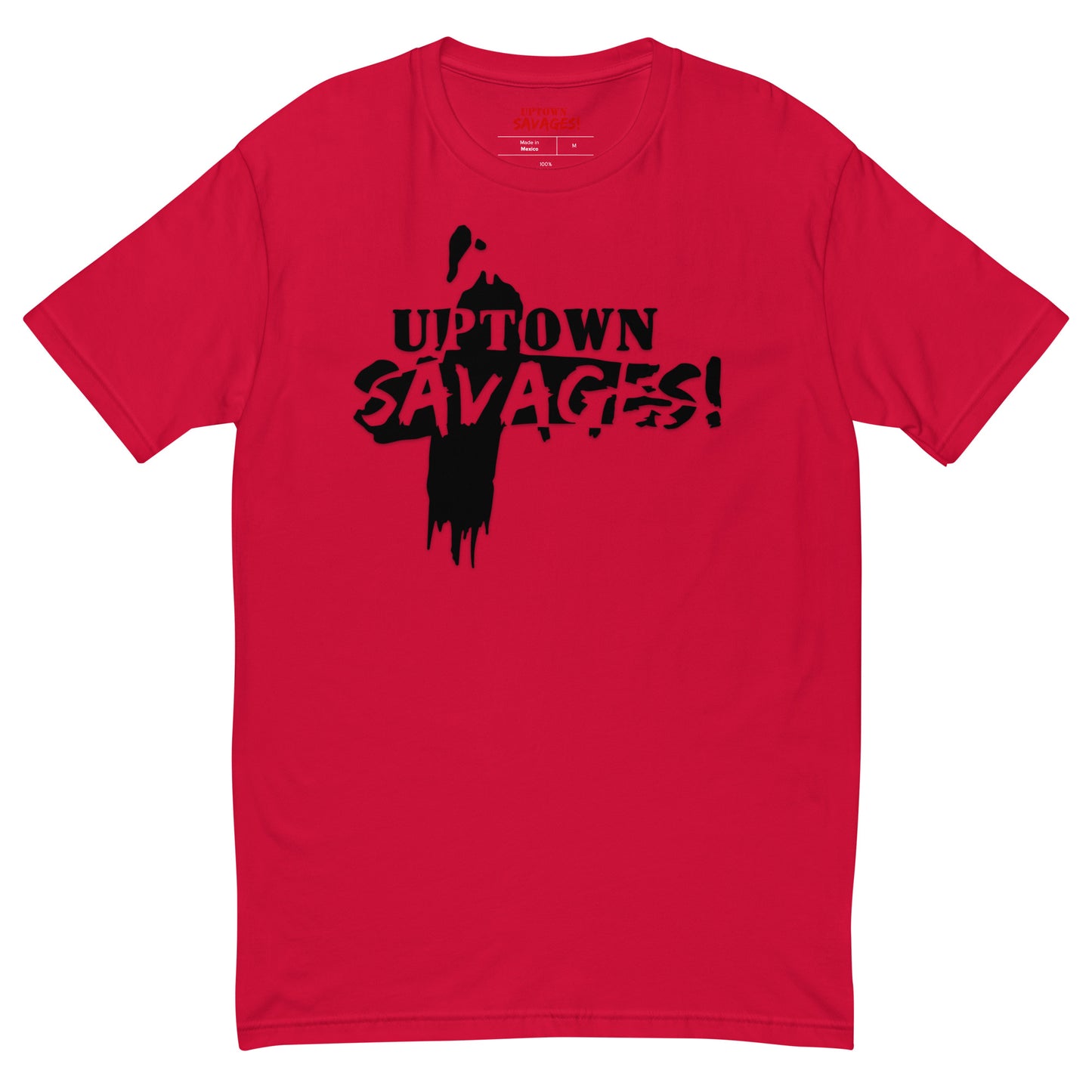 uptown savages transfer logo black on red