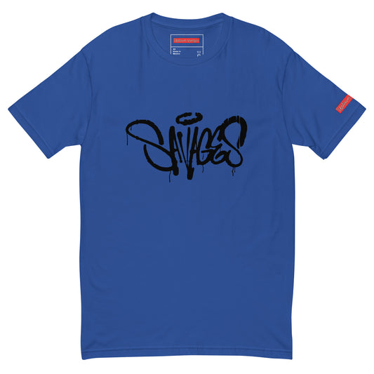 savages black on royal blue