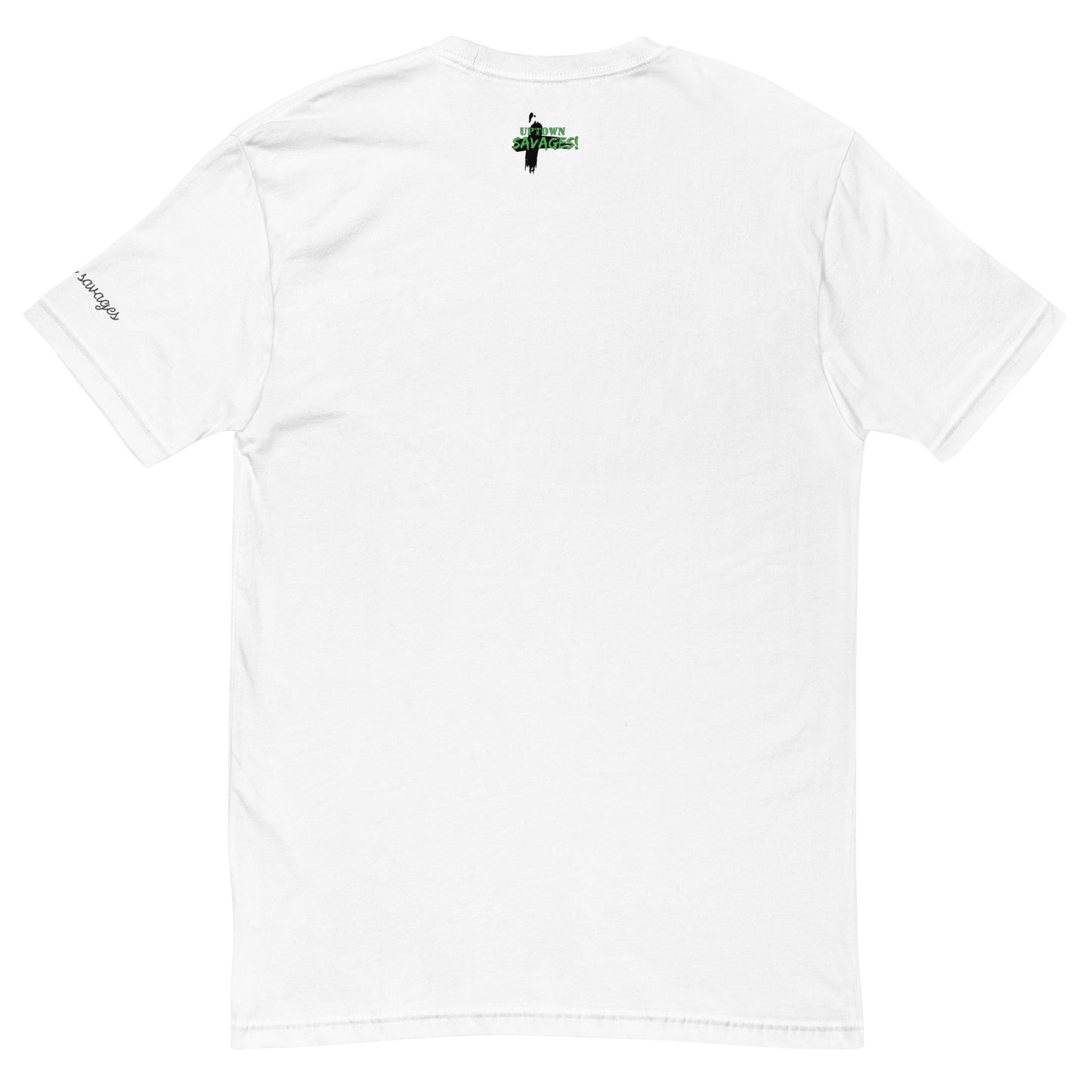 uptown savages black & green logo on white