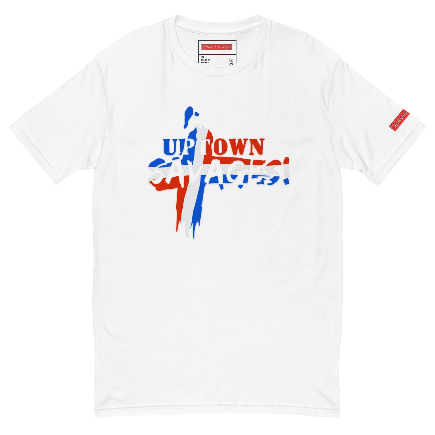 uptown savages Dominican flag on white