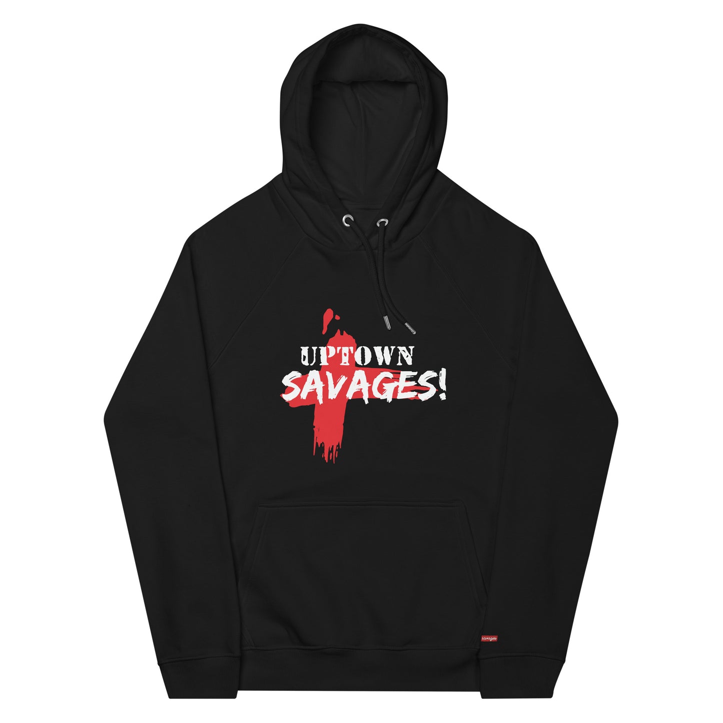 UPTOWN SAVAGES red & white on black  [ HOODIE ]