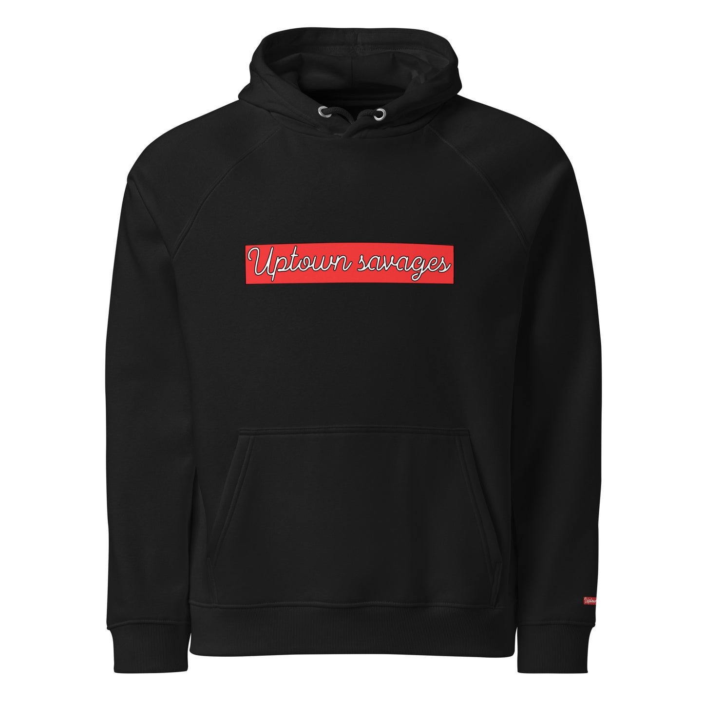 UPTOWN SVAGES  box signature on black [ hoodie ]