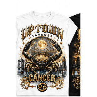 UPTOWN SAVAGES Cancer white T-shirt