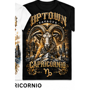UPTOWN SAVAGES Capricorn black T-shirt