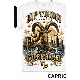 UPTOWN SAVAGES Capricorn white T-shirt