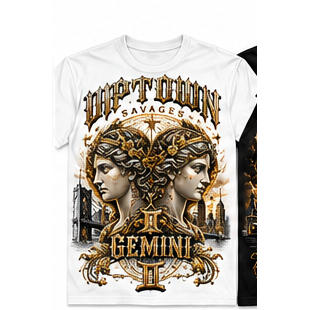 UPTOWN SAVAGES Gemini white T-shirt