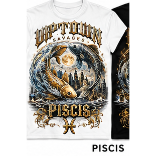 UPTOWN SAVAGES Pisces white T-shirt
