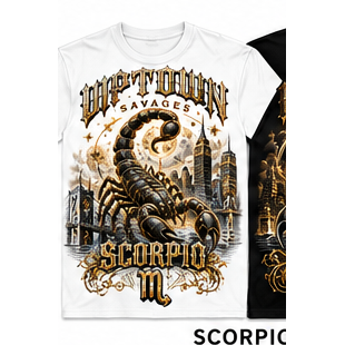 UPTOWN SAVAGES Scorpio white T-shirt