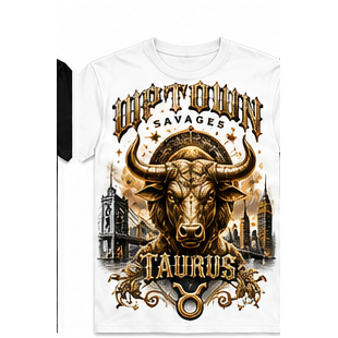UPTOWN SAVAGES Taurus white T-shirt