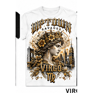 UPTOWN SAVAGES Virgo white T-shirt